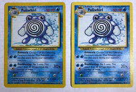 Lot of 2 Vintage Poliwhirl - Base Set - 38/102 - Pokemon Card Uncommon W... - $74.21 MXN