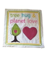 Pottery Barn Teen Tree Hugger Pillow Cover Organic Cotton Love Hug Plane... - £19.45 GBP