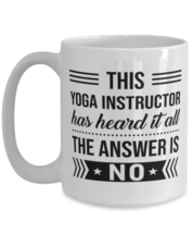 Coffee Mug for Yoga Instructor - 15 oz Funny Tea Cup For Office Friends  - £13.59 GBP