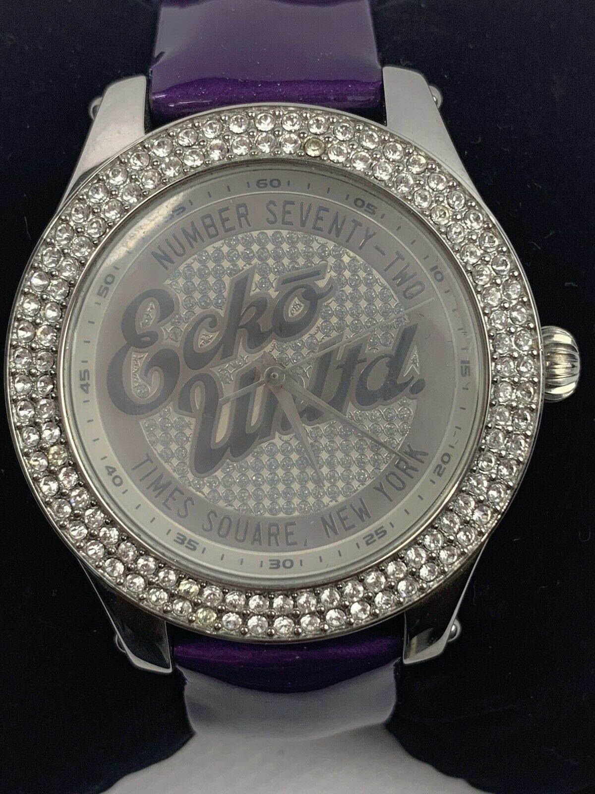 Marc Ecko Times Square, New York Purple Leather Band Women’s Watch E10038m3 - $50.37