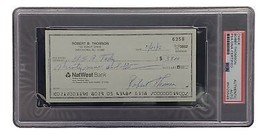 Bobby Thomson New York Giants Signed Bank Check PSA/DNA 85025549 - £45.91 GBP