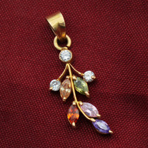 22 Karat Solid Gold Gift For Girlfriend Jewellery Gemstone Pendants For Sister - £208.26 GBP