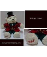 Top Hat Teddy Stuffed Bear 1993 Plush 21&quot; - $26.99