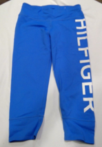 Tommy Hilfiger Sport Cropped Leggings Women Size M Logo Blue - £35.24 GBP