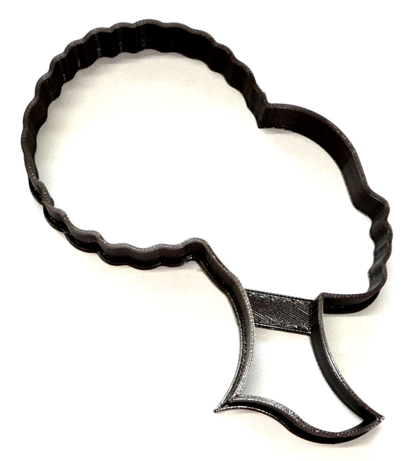Afro Girl Silhouette Side View Barbie Themed Cookie Cutter Made in USA PR4448