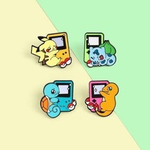 Pokemon Gameboy Console Enamel Pin Badges Pikachu,Squirtle,Bulbasaur,Charmander - $14.84