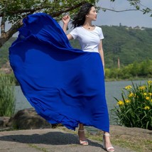 Summer Taupe Long Chiffon Skirt Women Custom Plus Size Beach Skirts image 10