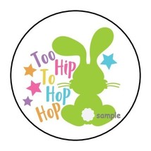 30 Too Hip To Hop Easter Envelope Seals Labels Stickers 1.5&quot; Round Bunny - £5.89 GBP