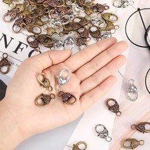 4 Large Lobster Clasps Bronze Silver Assorted Lot Findings Jewelry Makin... - $112.21 MXN