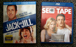 Jack and Jill (Blu-ray/DVD, 2012, 2-Disc Set) and Sex Tape (Bluray) Great Cond - £11.90 GBP