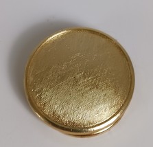 Vintage W Germany Signed Textured Gold Tone Round Scarf Clip  1&quot; - $13.72