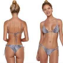 Vi X Swimwear Lizard Print Tie Side Cheeky Bikini Bottom (L) Nwt - £77.06 GBP