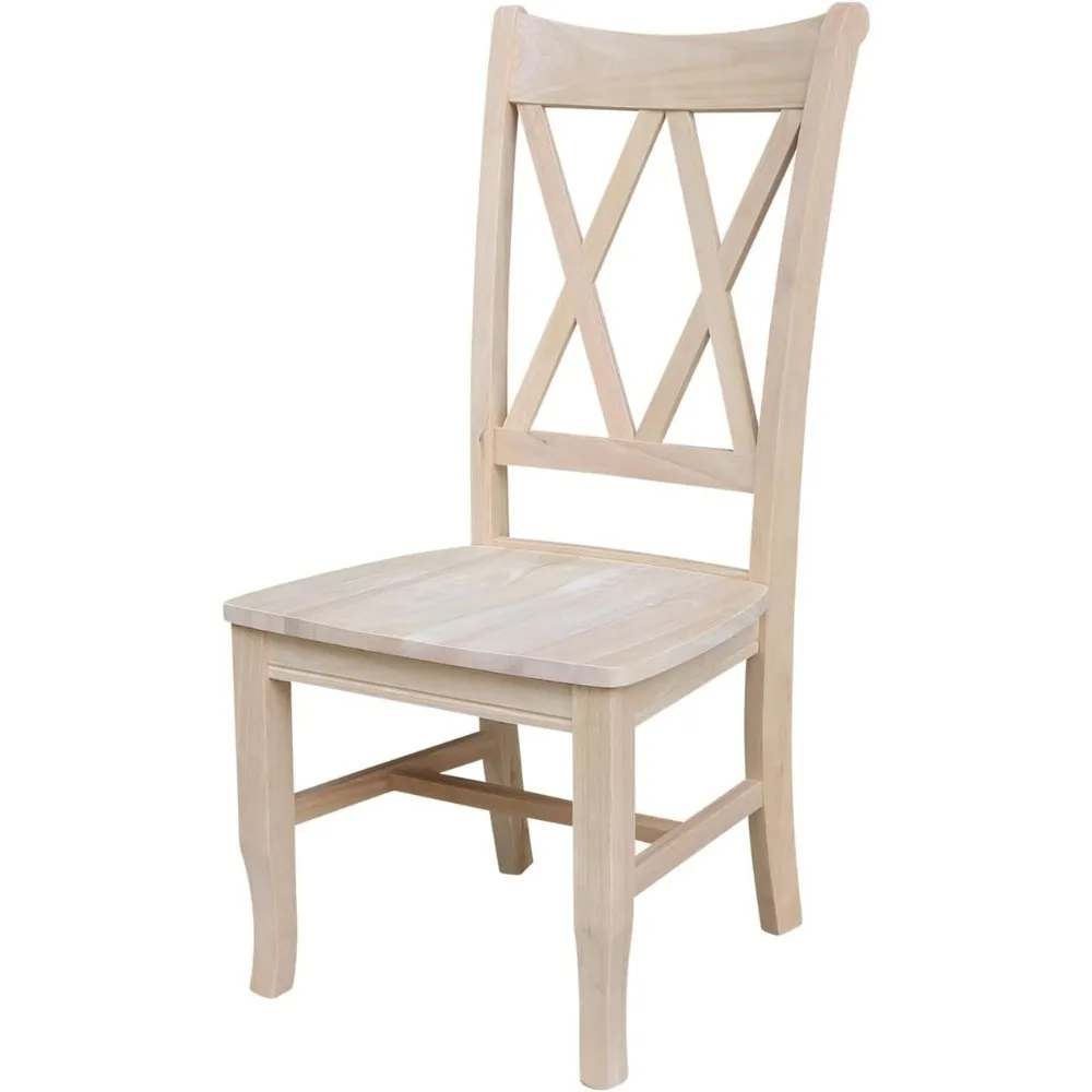 International Concepts Set of Two Double X-Back Dining Chair, 19.9&quot;W x 2... - £184.88 GBP