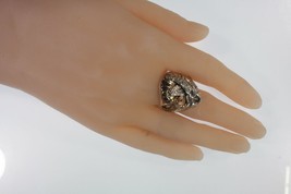 Vintage Bald Eagle Sterling Silver w/ Gold Plate Ring SZ 10.5 - £142.21 GBP