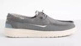 HEY DUDE SIZE 14 M WELSH GRIP STEEL GREY LACE-UP LIGHTWEIGHT LOAFERS SHO... - $54.35