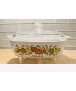 Vtg Corning Ware Casserole Dish Spice of Life L&#39;Echalote 1 Qt w/ Glass L... - £15.33 GBP
