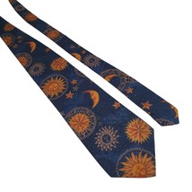 Beans McGee Celestial Cotton Necktie Sun Moon Designer Fortune Teller Pa... - £22.21 GBP