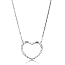 3W1023 - Rhodium Brass Chain Pendant with AAA Grade CZ  in Clear - $552.48 MXN