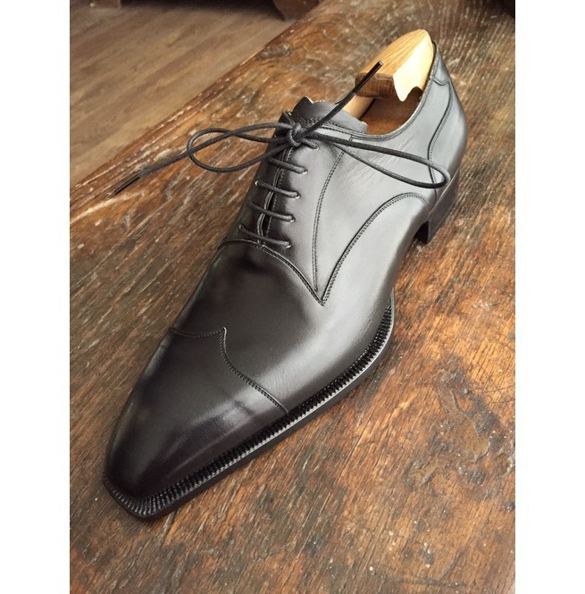 New Handmade Mens Black Formal Shoes, Men Black Tuxedo Leather Shoes, Men Shoes