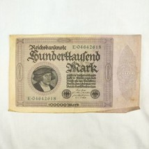 1923 GERMANY BANKNOTE 100000 Mark Large Paper Note German Money Europe C... - $12.95