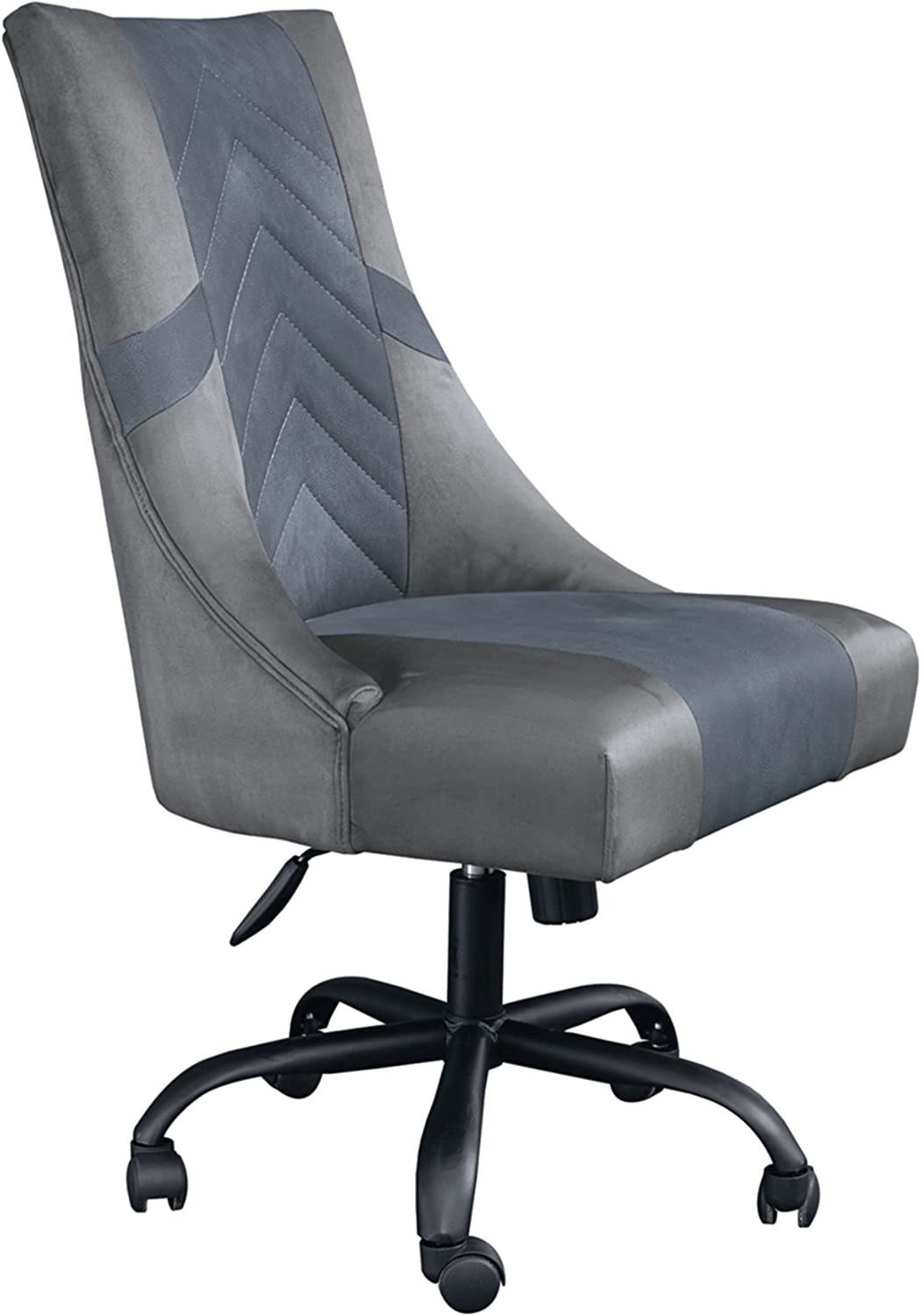 Signature Design by Ashley Barolli Swivel Gaming Chair, Dining, Blue & Dark Gray - $430.99