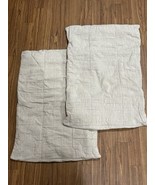 2 Beddys Shams Beige Tan Neutral Thick Cotton Luxury Pillow Covers - $560.82 MXN