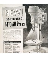 1948 South Bend 14&quot; Drill Press Advertisement Carpentry Woodworking Vint... - $27.45 CAD