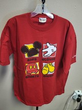 vintage 90s disney mickey mouse outfit double sided graphic t shirt red ... - $13.99