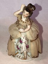 Woman Figurine in White Dress - - $15.99