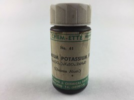 Vintage Pharmacy Medicine Chem - Ette No. 61 Chromium Potassium Sulfate ... - £14.70 GBP