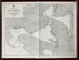 Nautical Chart Boka Kotorska Adriatic Yugoslavia Admiralty No 419 1974 - £50.31 GBP