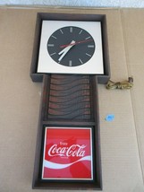 Vintage Enjoy Coca Cola Hanging Wall Clock Sign Advertisement  A4 - £140.65 GBP