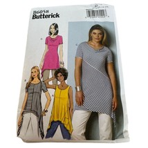 Butterick Sewing Pattern B6058 Tunic Top Asymmetrical Shirt Easy UC 10 12 14 - £3.72 GBP