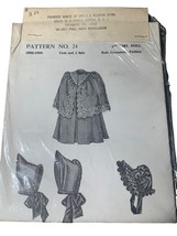 Antique 1890-1900 16&quot; Doll Clothes Sewing Pattern 24 Kate Greenway Fashi... - $9.77