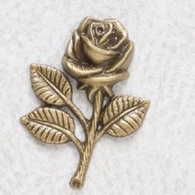 Brass Rose Applique for Funeral Round Cremation Urn, Pewter Also Available - £55.74 GBP