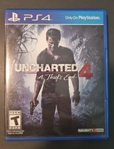 Uncharted 4: A Thief&#39;s End (Sony PlayStation 4, 2016) Free Shipping - £10.01 GBP