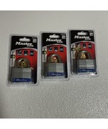 Three (3) Master Lock #5 Steel Padlocks ~ 5KADPF ~ 6 Keys, fit all locks! - $761.91 MXN
