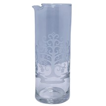 Vintage J James Etched Frosted Cocktail Pitcher Barware 8” Tall MCM Glass Bird - £12.63 GBP