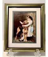 Briton Riviere (1840-1920) “Naughty Boy” Vintage Matted &amp; Framed Print P... - £23.94 GBP