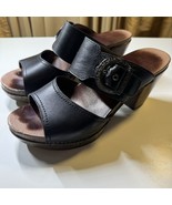 Dansko Black Slip On Ramona Nubuck Leather Clogs Heels Sandals Size 40 U... - $38.36 CAD