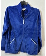 Sport Savvy Velour Jacket and Pants Set with Floral Ribbon Trim Bright B... - $763.81 MXN