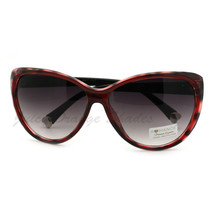 Oversized Round Cateye Sunglasses Womens Fashion Heart Tip - £11.45 GBP