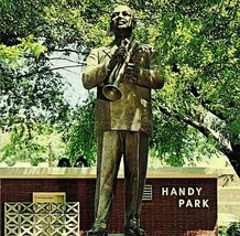 Memphis Tennessee TN W C Handy Statue Beale Street Park UNP Chrome Postcard  Q12 - £2.39 GBP