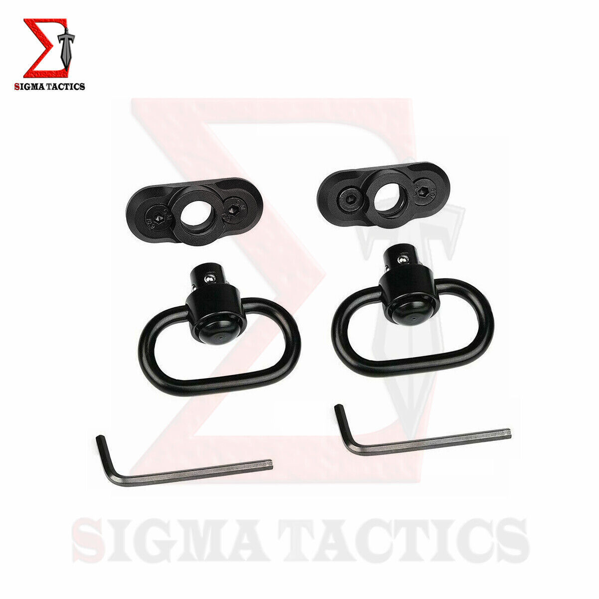 2PC New M-LOK MLOK Quick Release Sling Mount Push Button QD Sling Swivel... - $12.86
