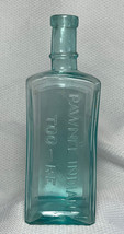 Vtg Aqua Glass Bottle Pawnee lndian Too - Re Medical Drug Store Apothecary  - $79.95