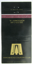 Arrowhead Country Club - Montgomery, Alabama 30 Strike Matchbook Cover AL - $1.77