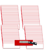 500 BLANK 1 X 3 WHITE / RED NAME BADGES TAGS BEVELED EDGE... - $969.00