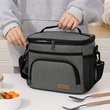 Multifunctional Insulated Lunch Bag With Adjustable Shoulder Strap, Large - $18.35