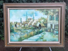 L Persson Original Abstract Mid Century Modern Impressionist Large Oil / Canvas - £1,098.38 GBP