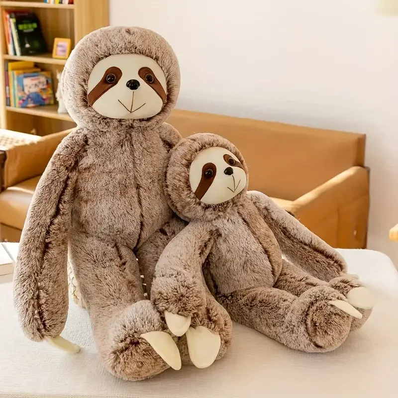 Sloth Stuffed Animals Brown Sloth Doll Kawaii Plush For Toddler Soft Cute Fluffy - £13.38 GBP+